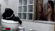 Bathing with Busty in the Shower