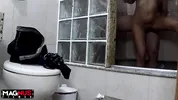 Bathing with Busty in the Shower
