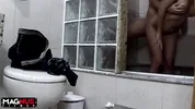 Bathing with Busty in the Shower