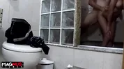 Bathing with Busty in the Shower