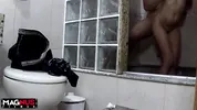 Bathing with Busty in the Shower
