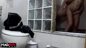 Bathing with Busty in the Shower