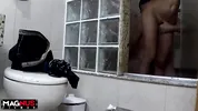Bathing with Busty in the Shower
