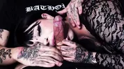 goth girl addicted to deepthroat on a big white cock while listening kpop