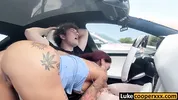 Hot Slut Fucked Hard In Car After Getting Picked Up - Alby Rydes - Luke Cooper