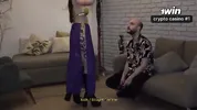 Uruguayan girl, fair-skinned with beautiful breasts and a big butt, shows me her odalisque costume