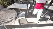 In-N-Out Burger Girl with Huge Tits Fucks big Dick at Work