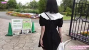 MgirlTV - Dangerous outdoor blowjob. Took SugarBaby for a walk in the park. suck my dick