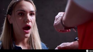 Blonde Secretary Facefucked in Prison - Working Girl Freeze Fucked by Stranger