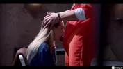 Blonde Secretary Facefucked in Prison - Working Girl Freeze Fucked by Stranger