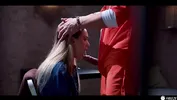 Blonde Secretary Facefucked in Prison - Working Girl Freeze Fucked by Stranger