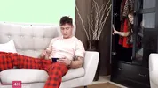 Skinny GF сaught her boyfriend masturbating