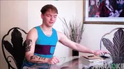 JERKAOKE – Blonde PAWG Teen Kay Carter Catches You Jerking Off