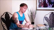 JERKAOKE – Blonde PAWG Teen Kay Carter Catches You Jerking Off