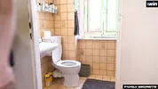 SHE JUST WANTED TO TAKE A PISS - Tiny Spanish TIKTOK Teen Surprised On The Toilet - Massy Sweet