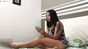 Hot lesbian sex, scissoring and I eat her delicious pussy