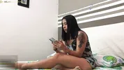 Hot lesbian sex, scissoring and I eat her delicious pussy