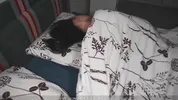 DAY 1 - First Share Bed Step son dreams of fuck Step mom, but unexpected to cum inside!