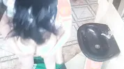 Schoolgirl fucking in the bathroom