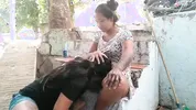 2 part, horny lesbian makes advances to older person and convinces her to fuck in public