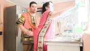 Stepson fucked his indian stepmom while she was cooking in the middle of the day
