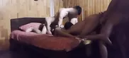 Husband and wife get fucked on the same bed