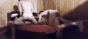 Husband and wife get fucked on the same bed