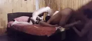 Husband and wife get fucked on the same bed