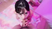 Cum All Over My Face ! Ahegao Blowjob with Japanese Babe