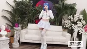 Jewelz Blu Fingers Her Pussy While Giving A Deep Blowjob!