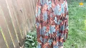 POV: Village vibe. Mature married MILF got stuck in the fence, a neighbor helped and fucked her.