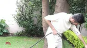 Orgy with the gardener, I teach them how to ride a good cock