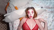 Russian 18yo Redhead Clown Slut SQUIRTS Like Crazy & Begs For Cum On Tits