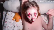 Russian 18yo Redhead Clown Slut SQUIRTS Like Crazy & Begs For Cum On Tits