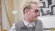 CUCK4K. Whore doesn’t mind to suck a huge dick and look into her hubby’s eyes