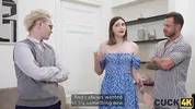 CUCK4K. Whore doesn’t mind to suck a huge dick and look into her hubby’s eyes