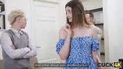 CUCK4K. Whore doesn’t mind to suck a huge dick and look into her hubby’s eyes