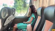 Crazy Man Takes Out His Cock On Public Bus - But Girl Doesn't Lose Her Head And Helps Him Cum