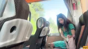 Crazy Man Takes Out His Cock On Public Bus - But Girl Doesn't Lose Her Head And Helps Him Cum