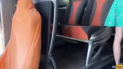 Crazy Man Takes Out His Cock On Public Bus - But Girl Doesn't Lose Her Head And Helps Him Cum