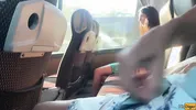 Crazy Man Takes Out His Cock On Public Bus - But Girl Doesn't Lose Her Head And Helps Him Cum