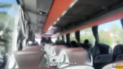 Crazy Man Takes Out His Cock On Public Bus - But Girl Doesn't Lose Her Head And Helps Him Cum