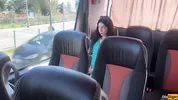 Crazy Man Takes Out His Cock On Public Bus - But Girl Doesn't Lose Her Head And Helps Him Cum