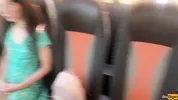 Crazy Man Takes Out His Cock On Public Bus - But Girl Doesn't Lose Her Head And Helps Him Cum