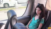Crazy Man Takes Out His Cock On Public Bus - But Girl Doesn't Lose Her Head And Helps Him Cum