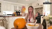 Pumpkin Gloryhole Suprise for my Stepsister Frances Bentley - BJ & riding til I cum deep inside