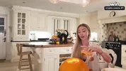 Pumpkin Gloryhole Suprise for my Stepsister Frances Bentley - BJ & riding til I cum deep inside