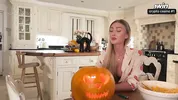 Pumpkin Gloryhole Suprise for my Stepsister Frances Bentley - BJ & riding til I cum deep inside