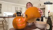 Pumpkin Gloryhole Suprise for my Stepsister Frances Bentley - BJ & riding til I cum deep inside