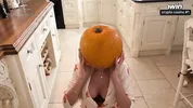 Pumpkin Gloryhole Suprise for my Stepsister Frances Bentley - BJ & riding til I cum deep inside